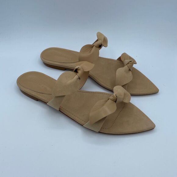 Schutz Bow Flat Leather Sandals NIB 7.5 - Picture 4 of 10